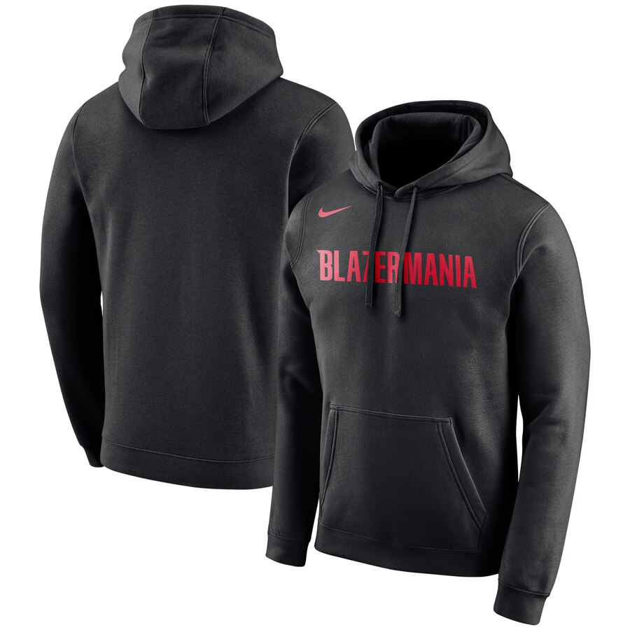 NBA Portland Trail Blazers Nike City Edition Logo Essential Pullover Hoodie Black->sacramento kings->NBA Jersey